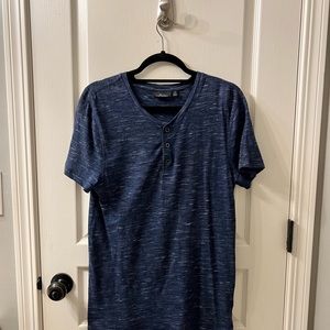 Marc Anthony Navy Blue Button Down Henley T-shirt.  Size S